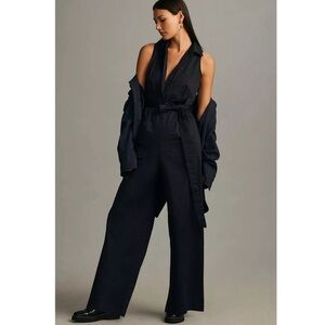 NWT Anthropologie TwentySixHundred Belted Jumpsuit Navy - Size Medium